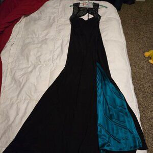 Formal Black & Emerald evening dress